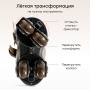 Happy Baby Раздвижные роликовые коньки детские VIBERS «ВАЙБЕРС», graphite & brown, S (31 - 34)