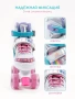 Ролики Amarobaby Disco раздвижные со светящимися колесами, розовые, размер 26-29