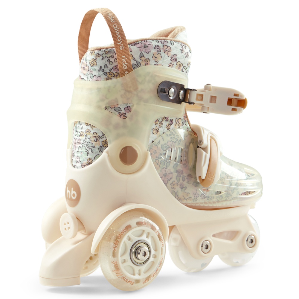 Happy Baby Раздвижные роликовые коньки детские SUNNY WHEELS, beige, S (26-29)
