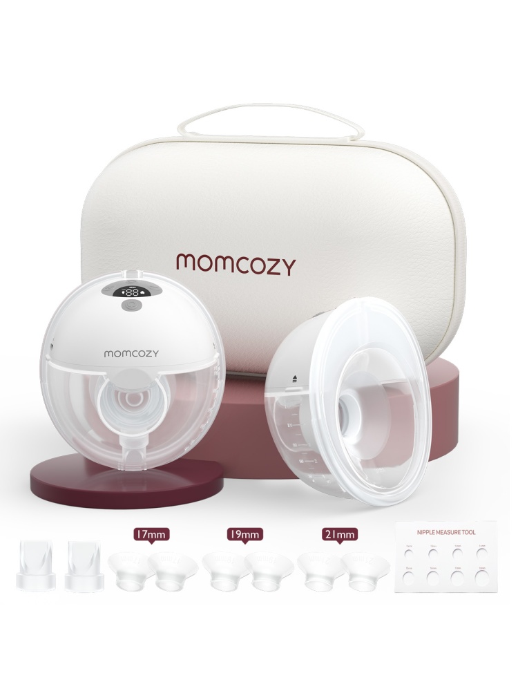 Momcozy Беспроводной портативный электрический молокоотсос M5, цвет серый 