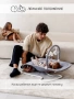 Качели электронные детские AMAROBABY HAPPY SWING, серый