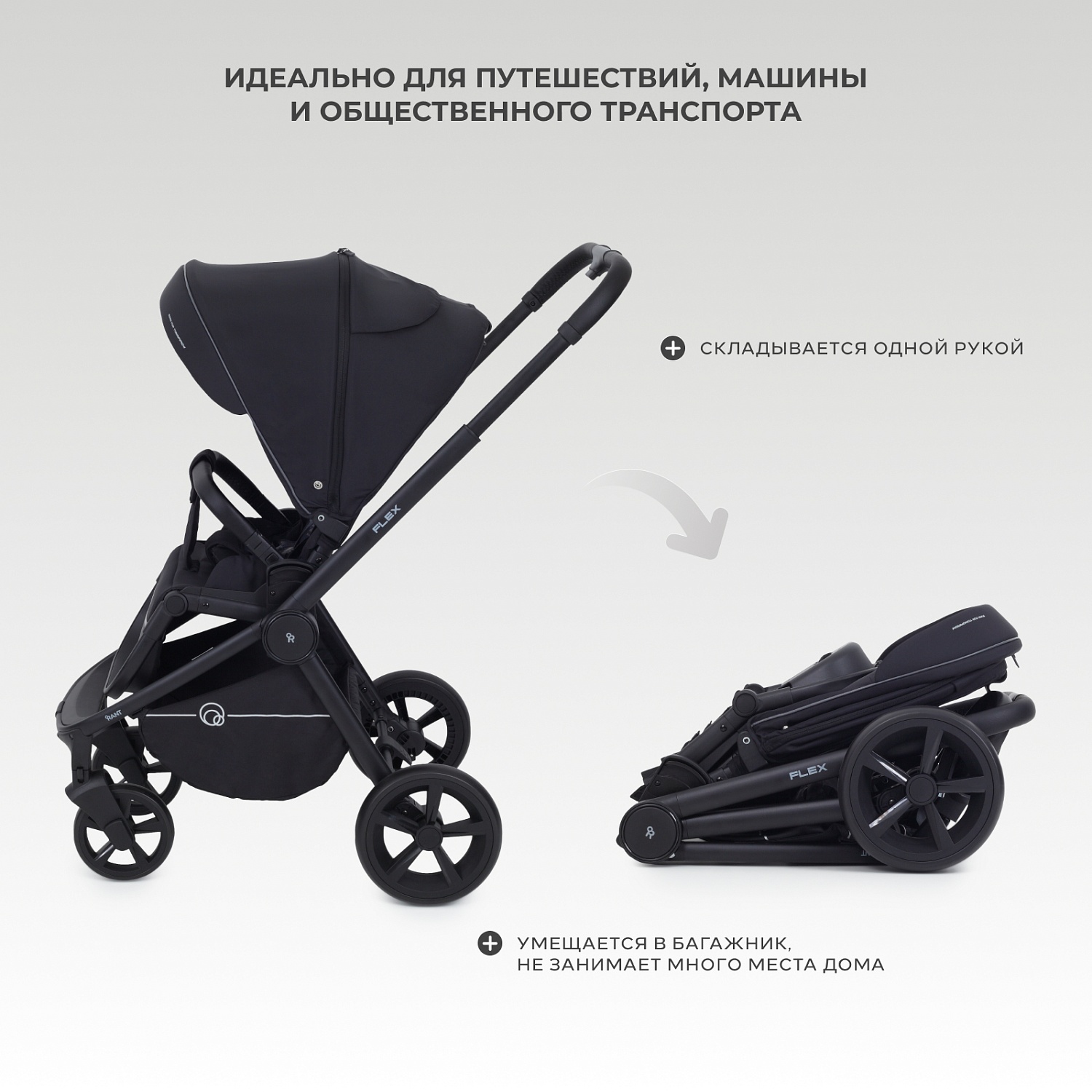 Коляска детская RANT "FLEX" RA078 Black