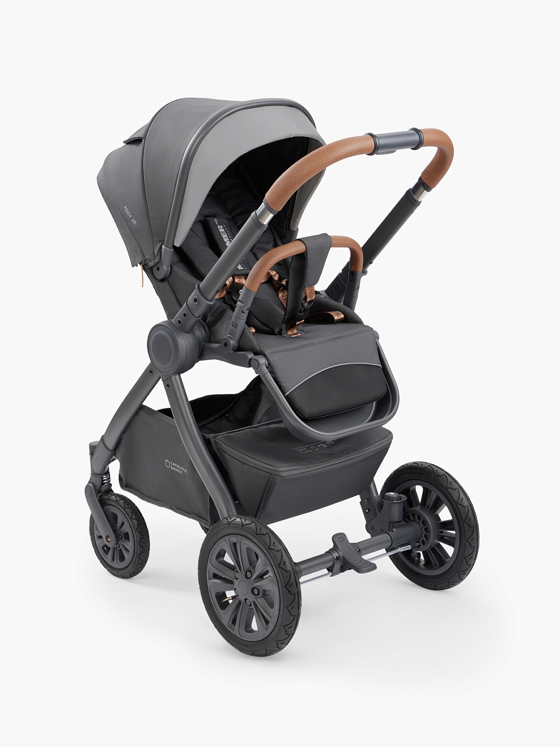 Happy Baby Коляска 2 в 1 MOMMER PRO, dark grey nova