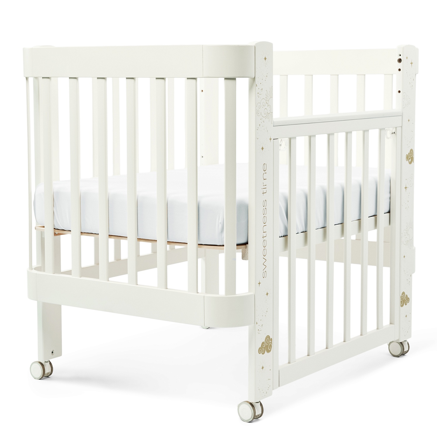 Happy Baby Набор простыней на резинке 100x70 см, 2 шт., белый / white