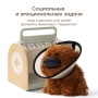 Happy Baby Интерактивная игрушка собачка CLINIC ZOO «КЛИНИК ЗУ», коричневый / brown