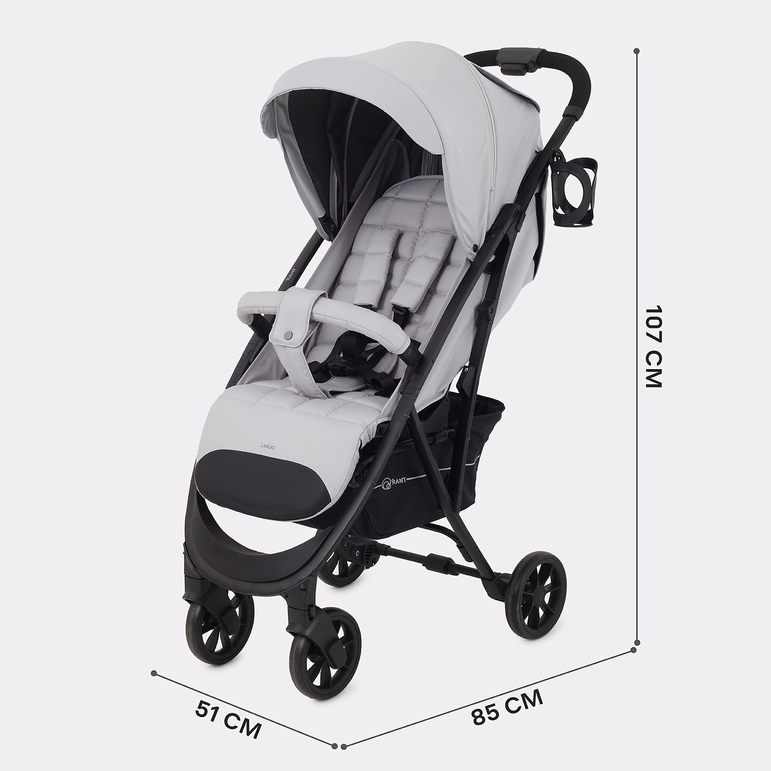Коляска детская RANT "LARGO" RA054 Silver Grey 2024