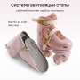 Happy Baby Раздвижные роликовые коньки детские VIBERS «ВАЙБЕРС», pink & flowers, XS (27 - 30)