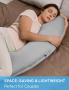 Momcozy Подушка для беременных J-образной формы, цвет светло-серый 