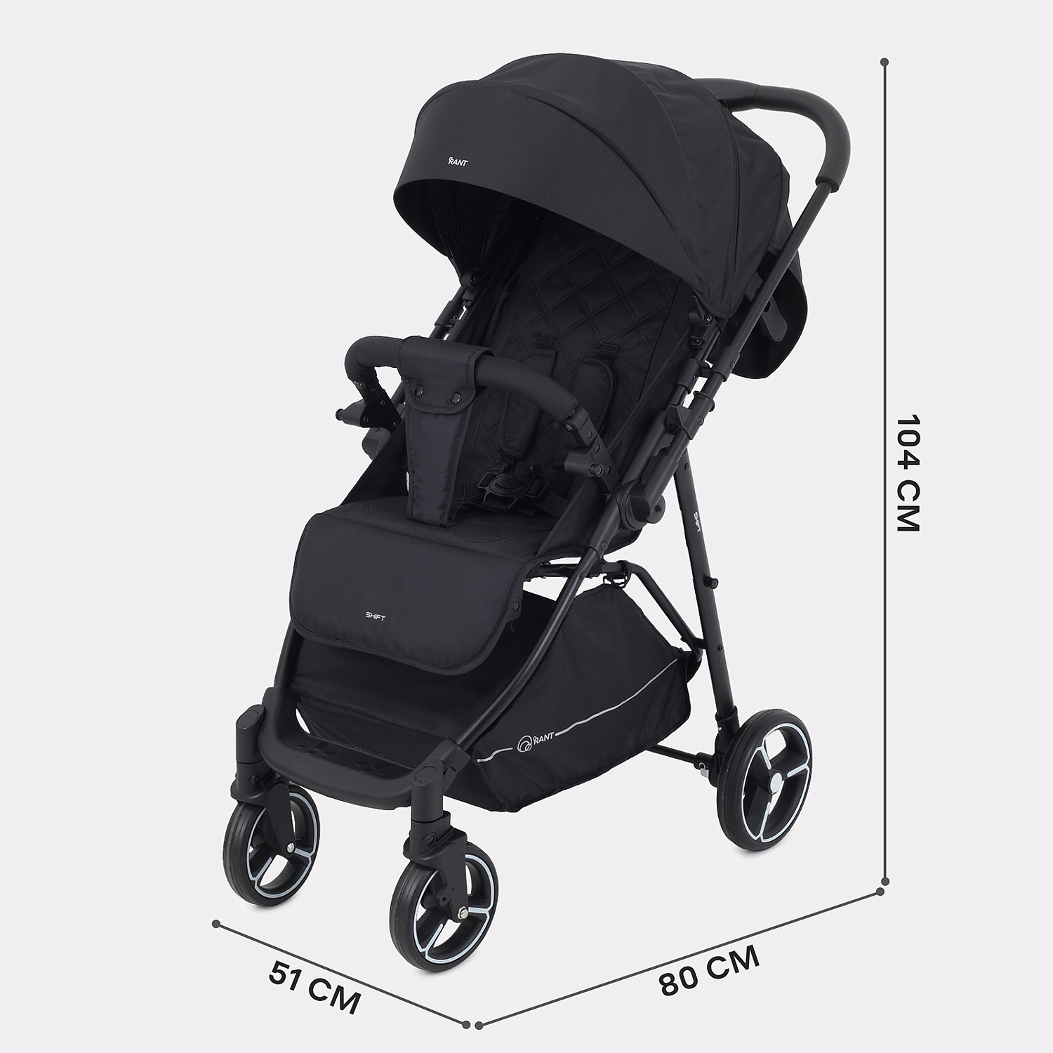 Коляска детская RANT "SHIFT" RA250 Midnight Black