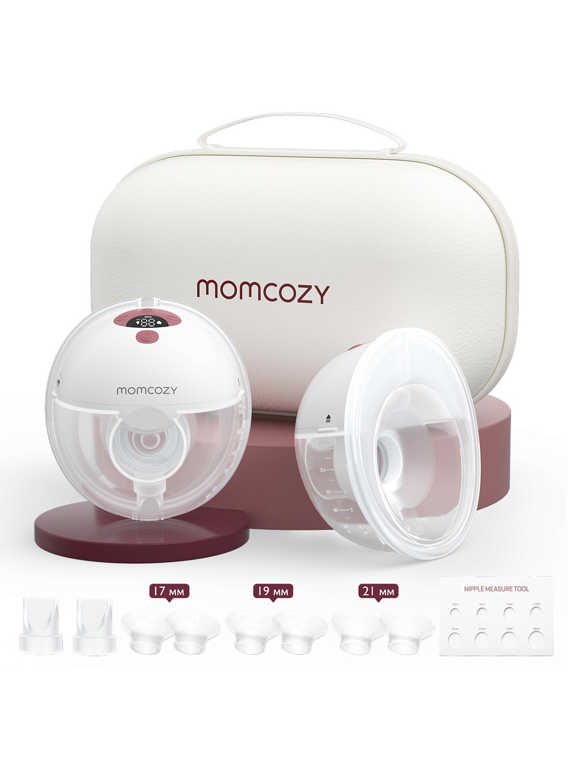 Momcozy Беспроводной портативный электрический молокоотсос M5, цвет уютный красный, 2 шт. 
