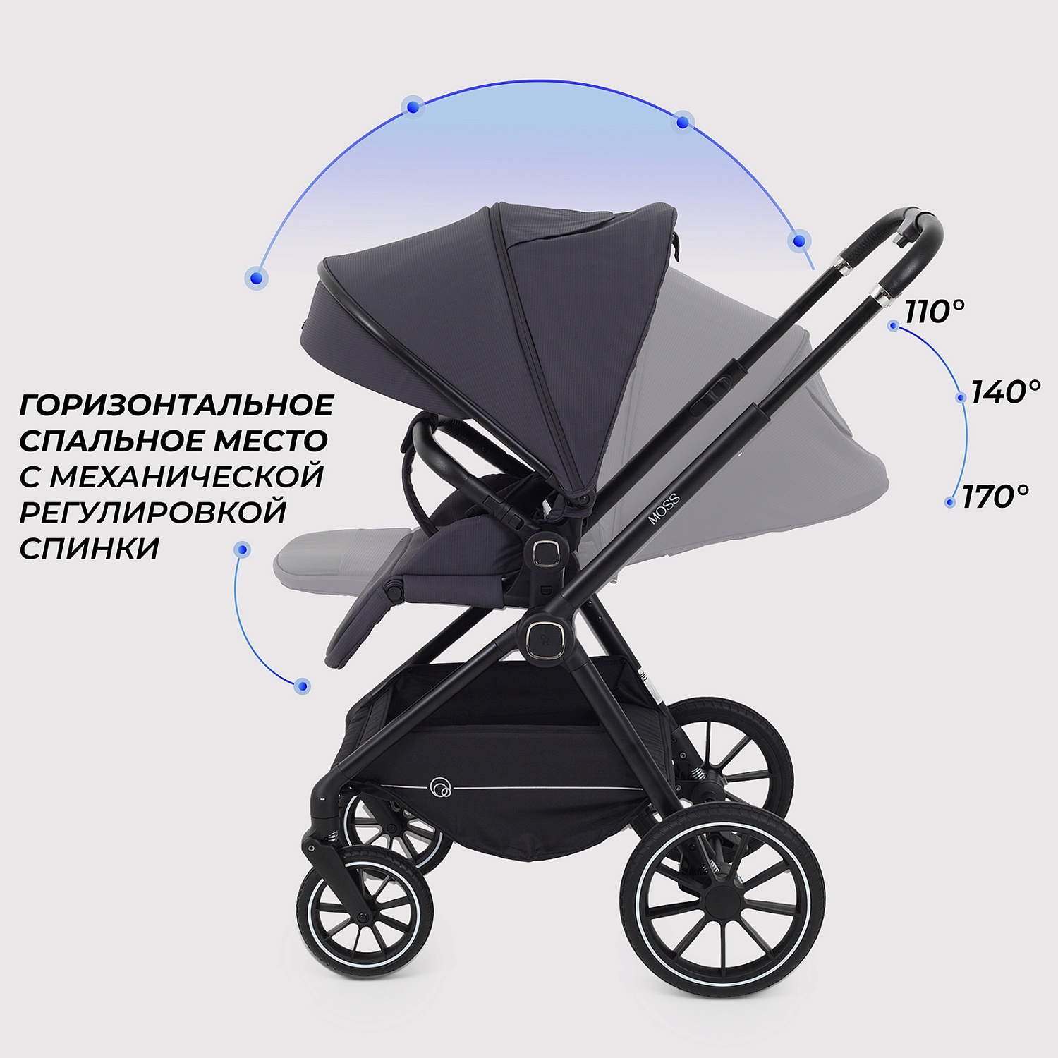Коляска детская RANT "MOSS" (2в1) RA321 Graphite