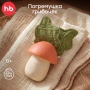 Happy Baby Игрушка-погремушка грибочек, коричневый / brown
