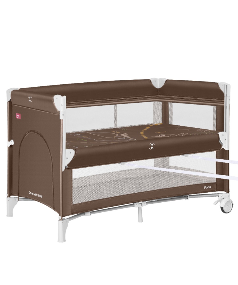 Carrello Детская кровать манеж CARRELLO CRL-18103 Porta   Sand Beige  размер спального места 118.5*59