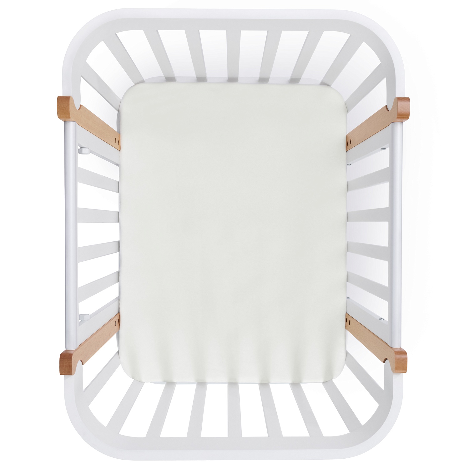 Happy Baby Набор простыней на резинке 100x70 см, 2 шт., молочный / milk