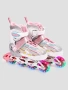 Ролики Amarobaby Unicorn раздвижные со светящимися колесами, розовые, размер 30-33