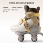 Happy Baby Раздвижные роликовые коньки детские VIBERS «ВАЙБЕРС», grey & brown, XS (27 - 30)