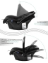 Автокресло детское AMAROBABY Baby comfort, группа 0+, (чёрный)