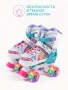 Ролики Amarobaby Disco раздвижные со светящимися колесами, розовые, размер 30-33