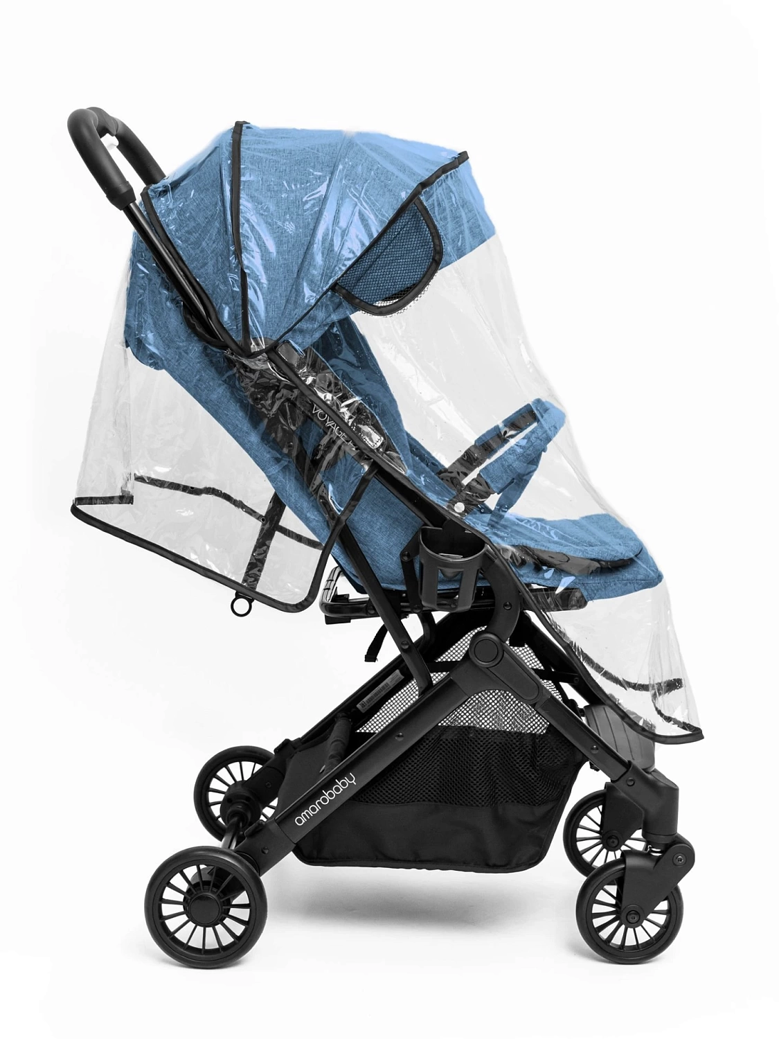 Коляска прогулочная AMAROBABY VOYAGER, синий