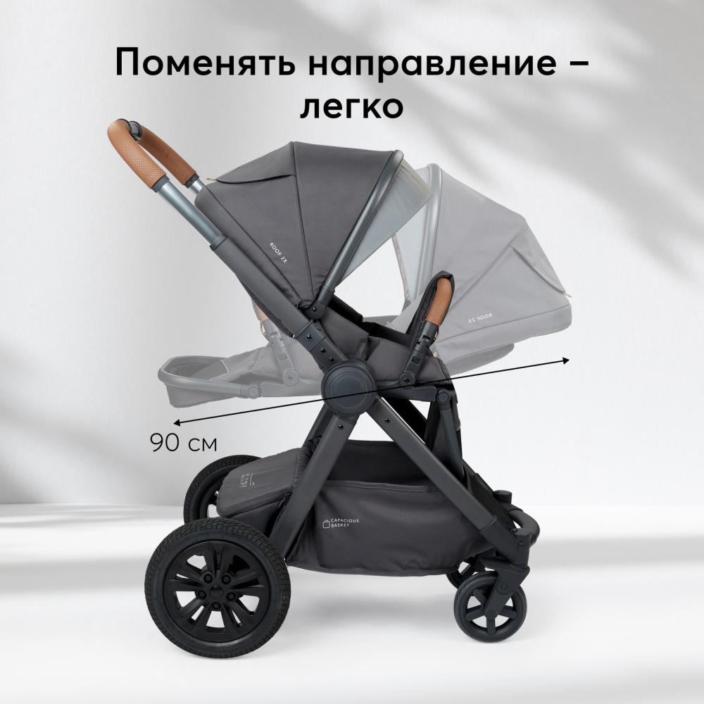 Happy Baby Коляска 2 в 1 MOMMER PRO, dark grey