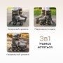 Happy Baby Раздвижные роликовые коньки детские VIBERS «ВАЙБЕРС», graphite & brown, S (31 - 34)
