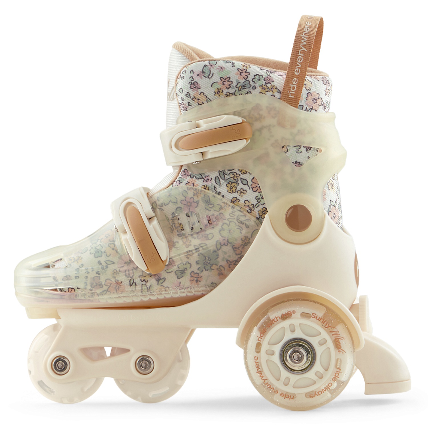 Happy Baby Раздвижные роликовые коньки детские SUNNY WHEELS, beige, S (26-29)
