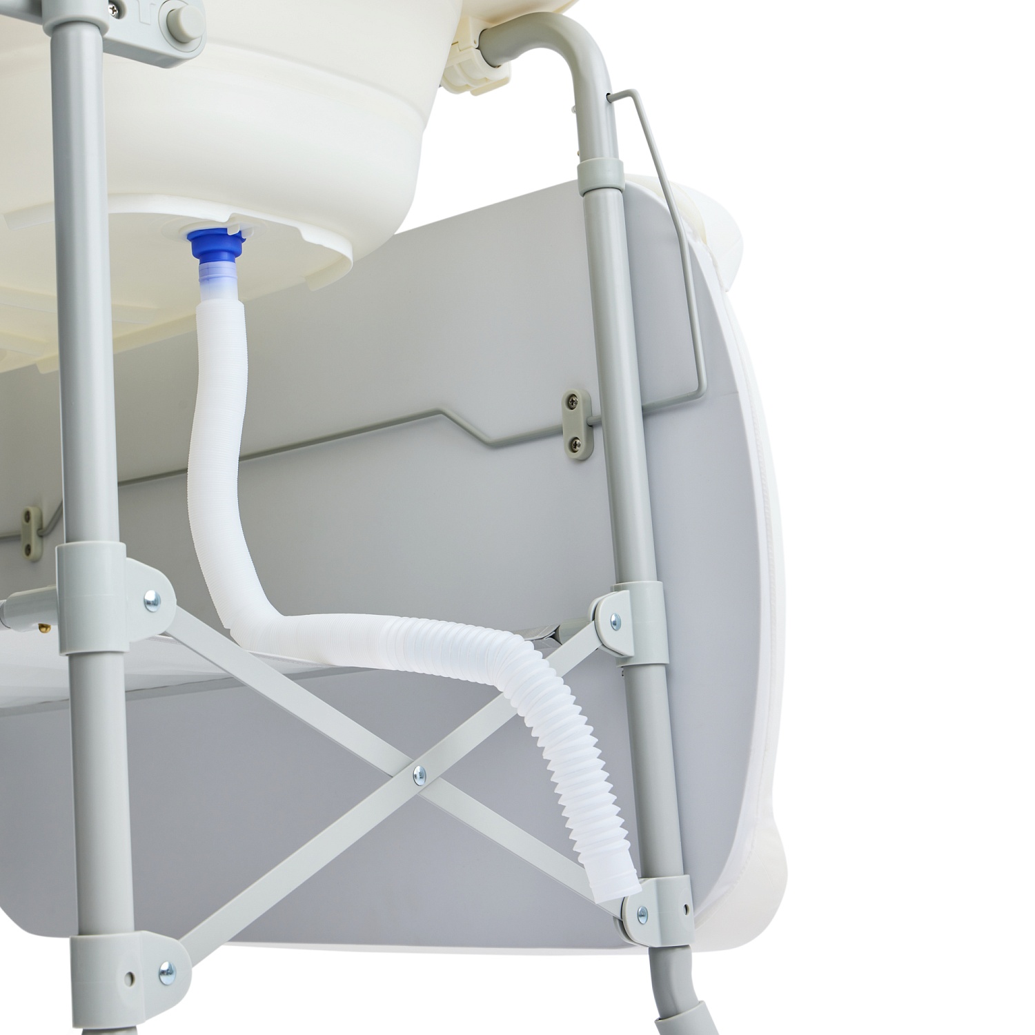 Happy Baby Пеленальный стол с ванночкой, серо-белый / grey white