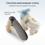 Happy Baby Раздвижные роликовые коньки детские VIBERS «ВАЙБЕРС», light blue & beige, S (31 - 34)
