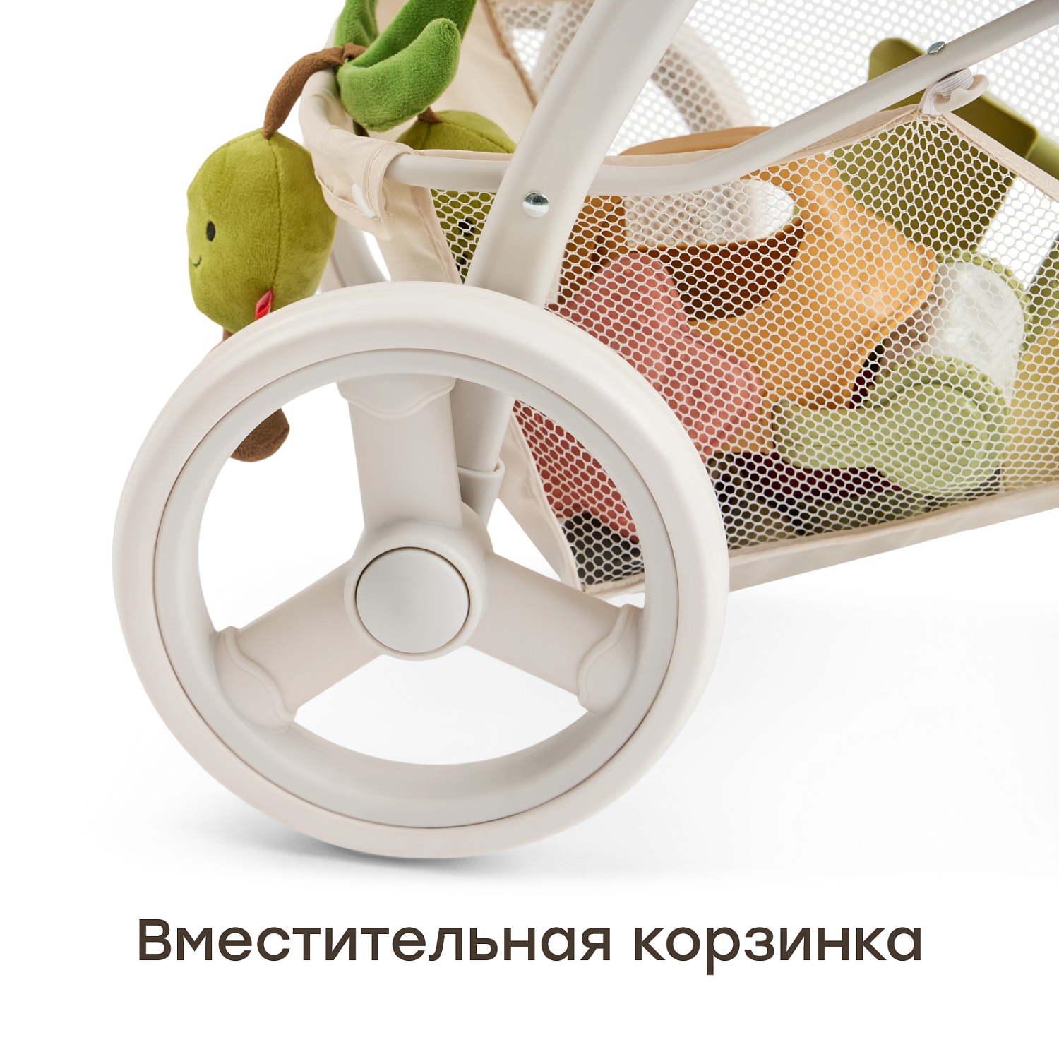 Happy Baby Игрушечная коляска, ASHLEY «ЭШЛИ», сиреневые цветы / lilac flowers