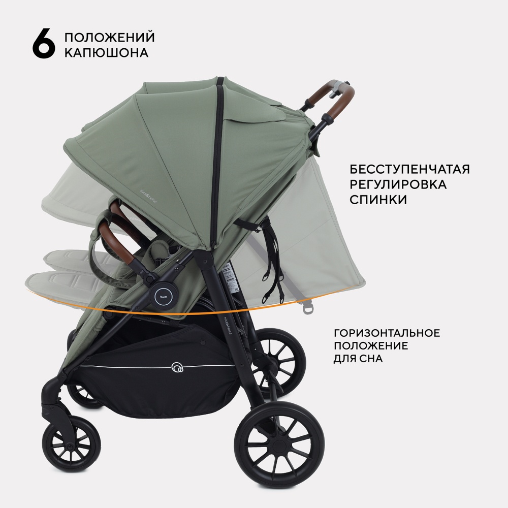 Коляска детская для близнецов RANT "Twinny" RA151 Olive