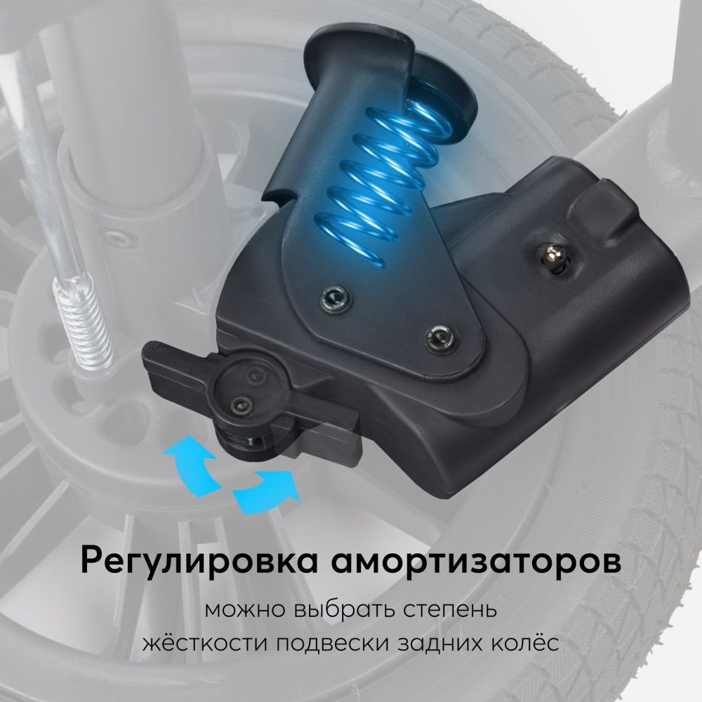 Happy Baby Коляска 2 в 1 MOMMER PRO, black nova