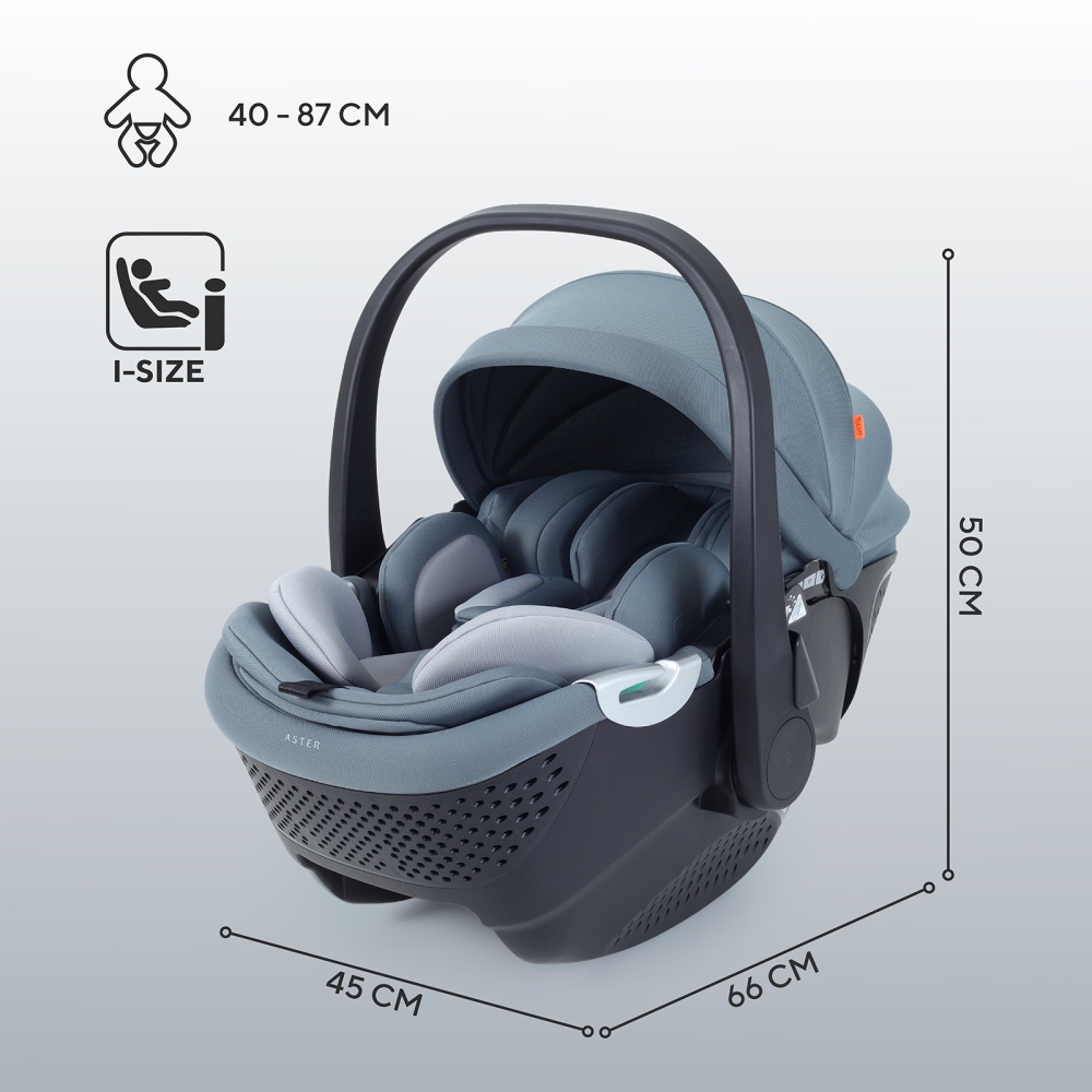 Автокресло RANT AY378 "ASTER zero" Graphite (40-87см)