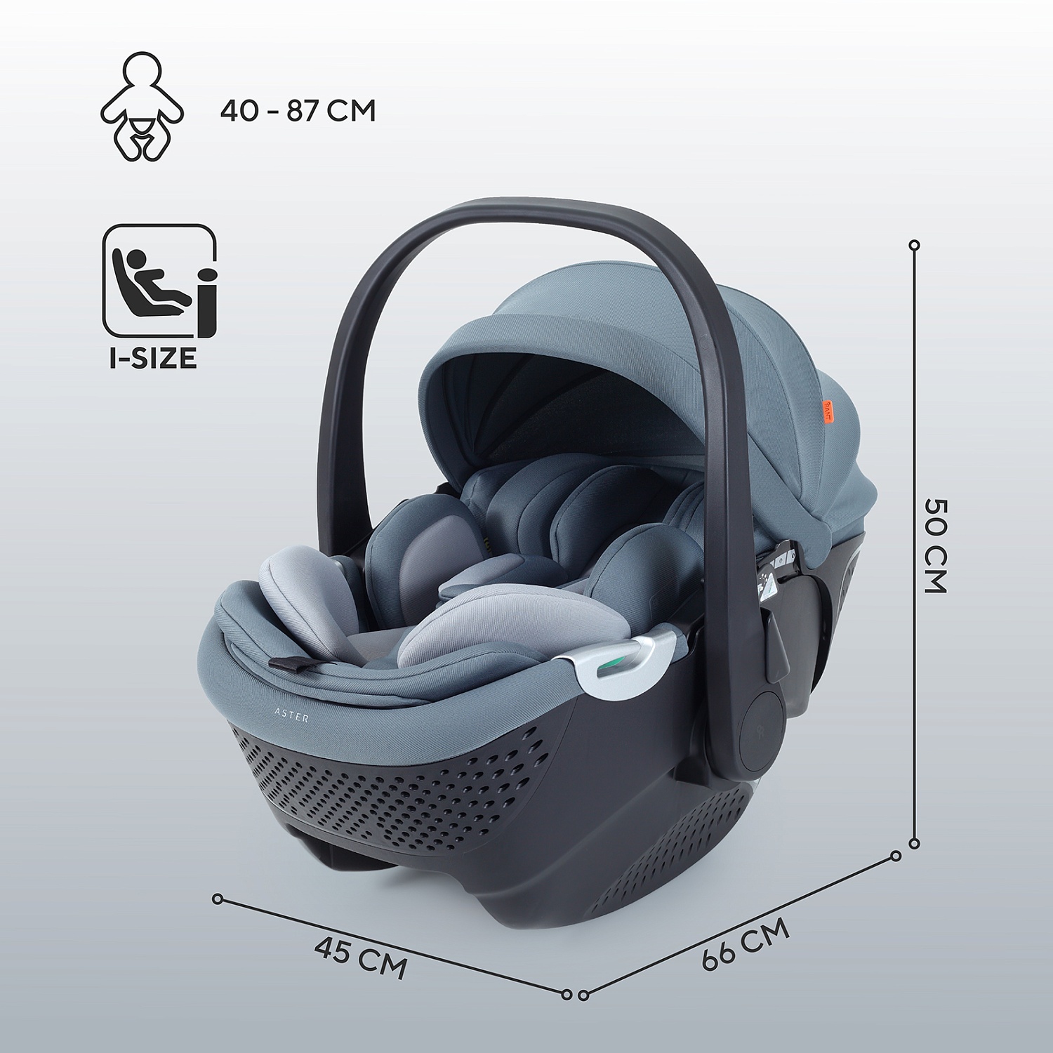 Автокресло RANT AY378 "ASTER zero" Graphite (40-87см)