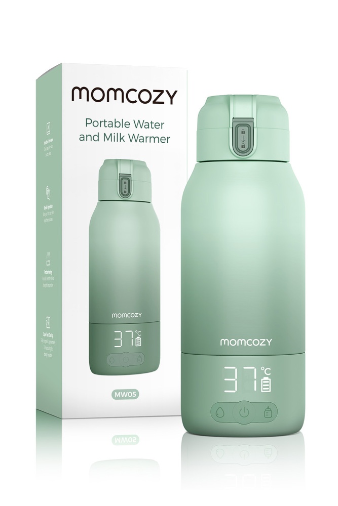 Momcozy Портативный подогреватель для молока и воды MW05, цвет зеленый 