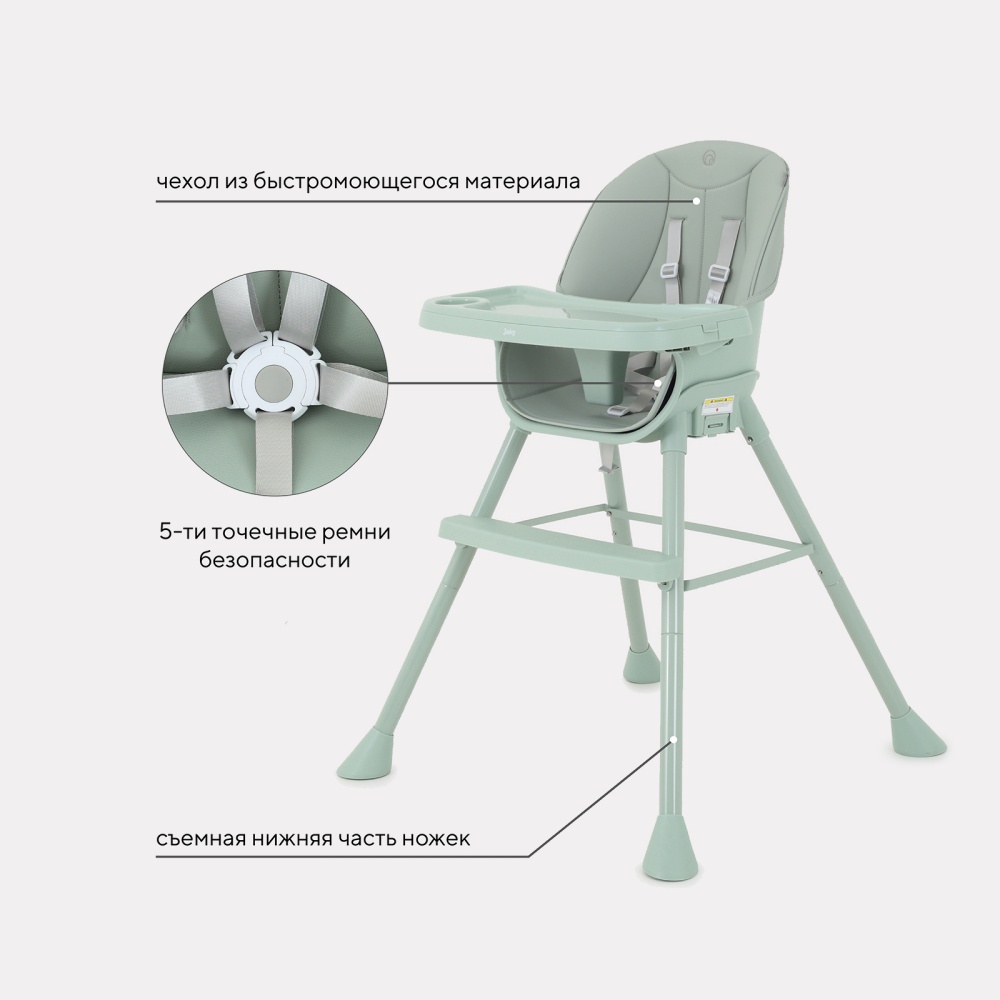 Стульчик для кормления "JUICY" RH160 Ocean Green