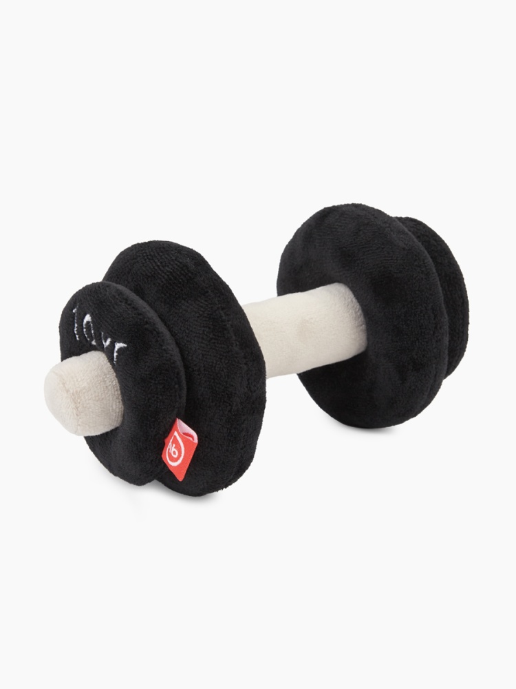 Happy Baby Игрушка-пищалка Гантель, black