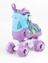 Ролики Amarobaby Disco раздвижные со светящимися колесами, фиолетовый, размер 34-37
