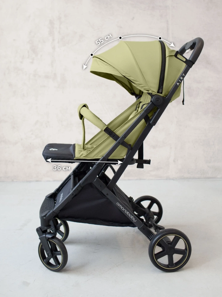 Коляска прогулочная Amarobaby, Airy, оливковый