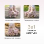 Happy Baby Раздвижные роликовые коньки детские VIBERS «ВАЙБЕРС», pink & flowers, XS (27 - 30)