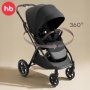 Happy Baby Коляска прогулочная LUNA 360, black nova