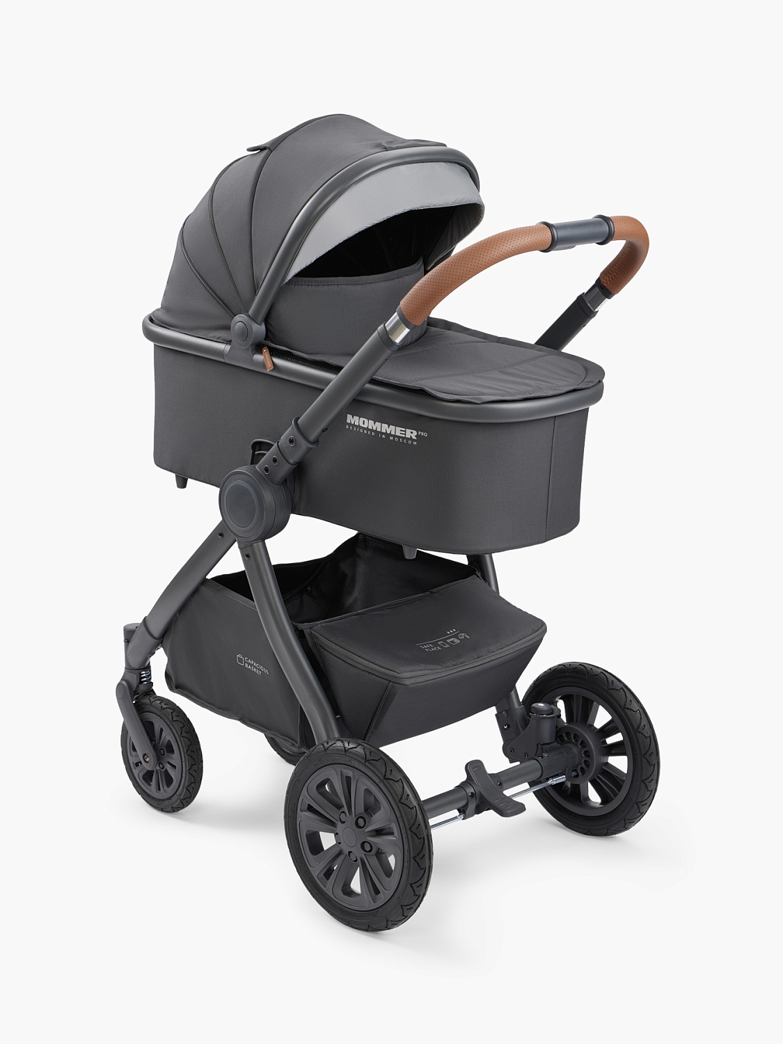 Happy Baby Коляска 2 в 1 MOMMER PRO, dark grey nova