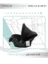 Автокресло детское AMAROBABY Baby comfort, группа 0+, (чёрный)
