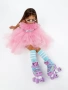 Ролики Amarobaby Disco раздвижные со светящимися колесами, фиолетовый, размер 34-37