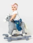 (С) Каталка-качалка Лошадка AMAROBABY (Prime), с колесами, розовый, 63x35x60 см