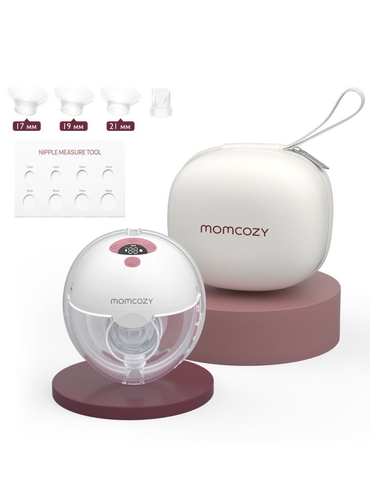 Momcozy Беспроводной портативный электрический молокоотсос M5, цвет уютный красный, 2 шт. 