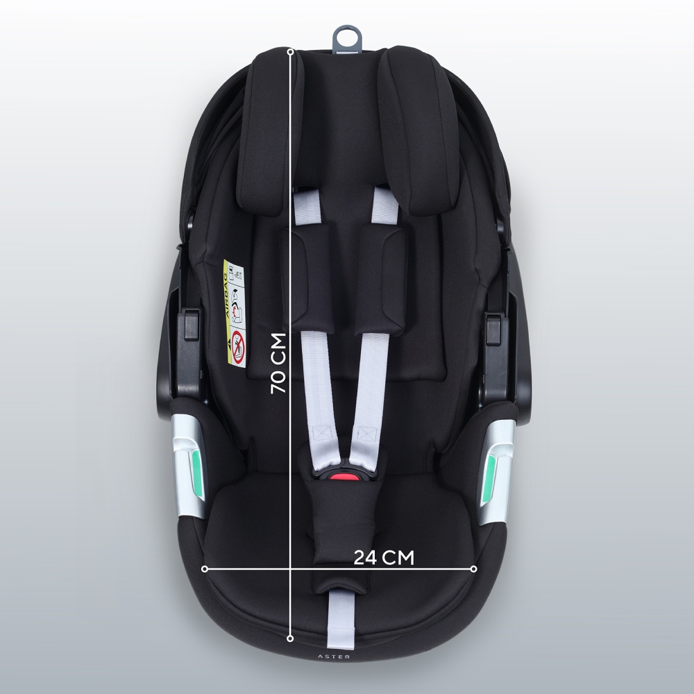 Автокресло RANT AY378 "ASTER zero" Black (40-87см)