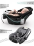 Автокресло детское AMAROBABY Baby comfort, группа 0+, (серый/чёрный)