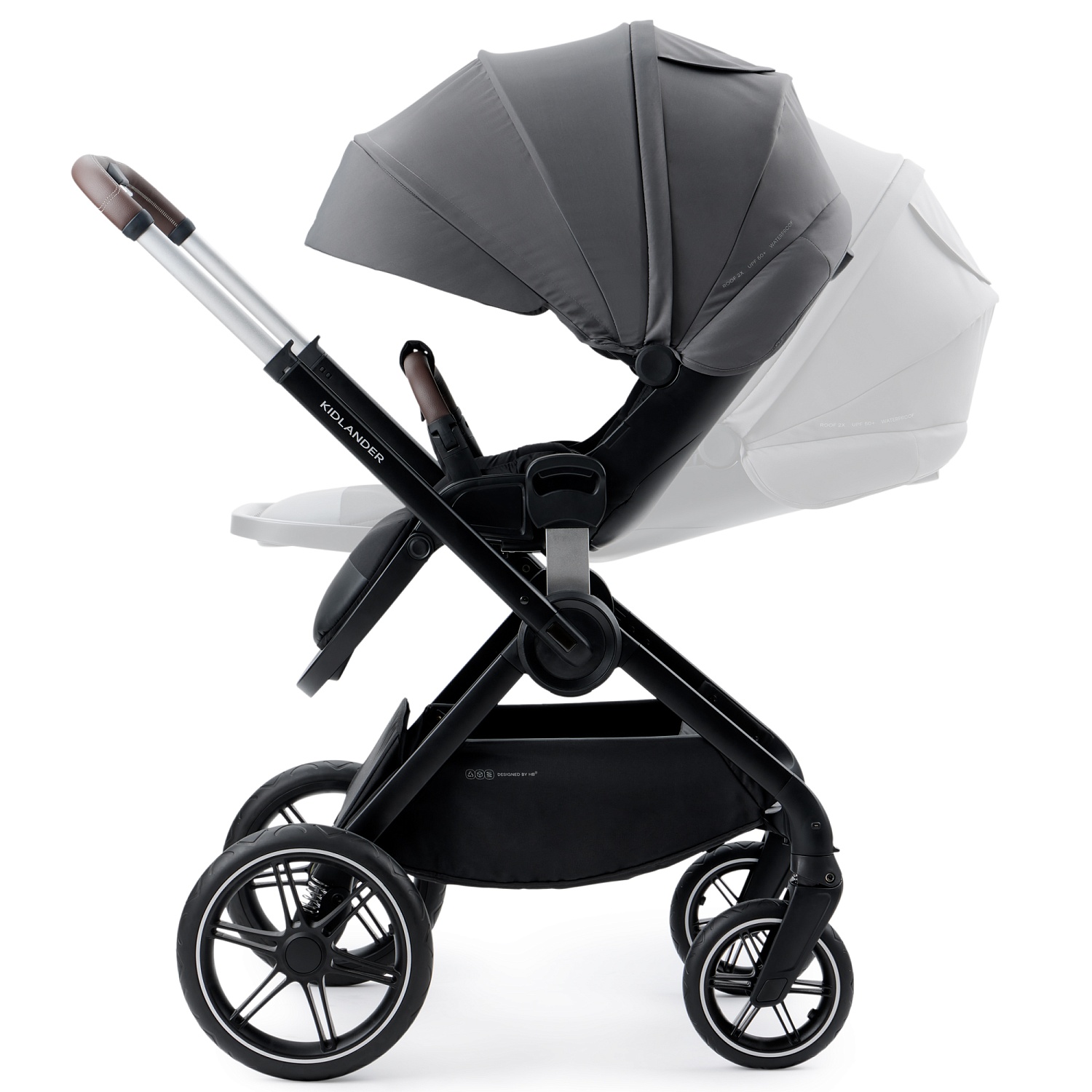 Happy Baby Коляска 2 в 1 KIDLANDER, dark grey