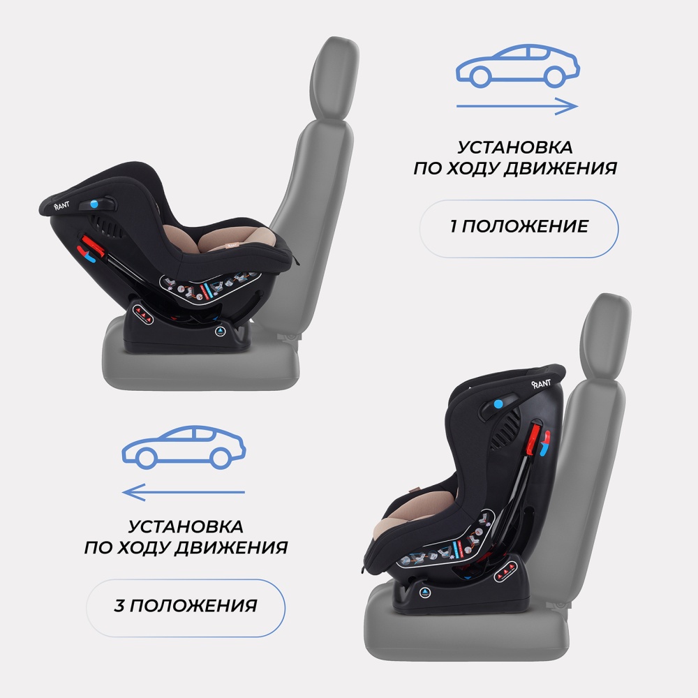 Автокресло RANT LB-777 "Pilot" (Beige) группа 0-1 (0-18 кг)
