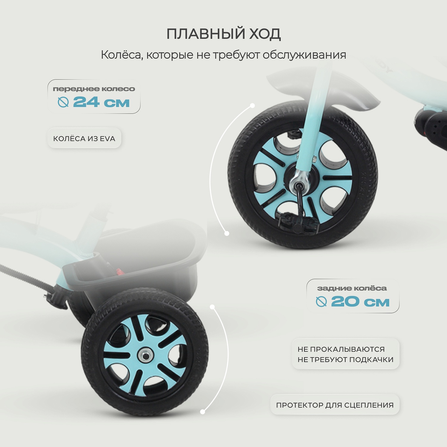Детский трехколесный велосипед RANT basic RB252 "DANDY" (Mint)